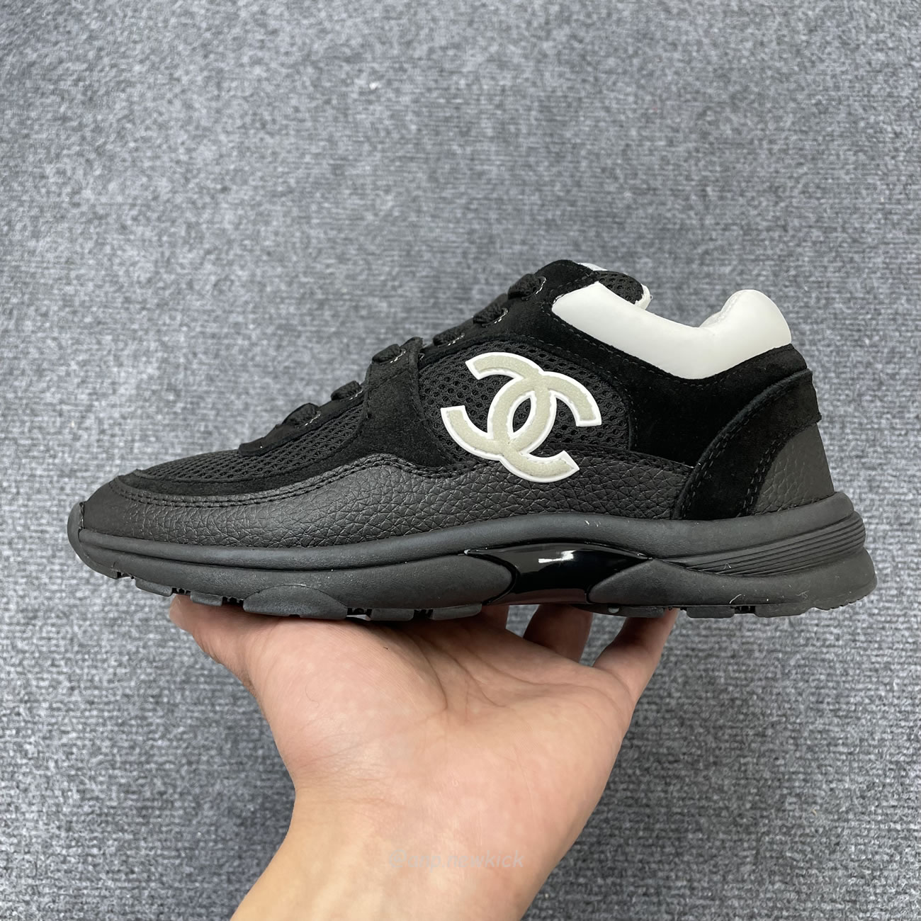 Chanel Low Top Trainer Black White G38299 Y55720 K3845 (10) - newkick.app